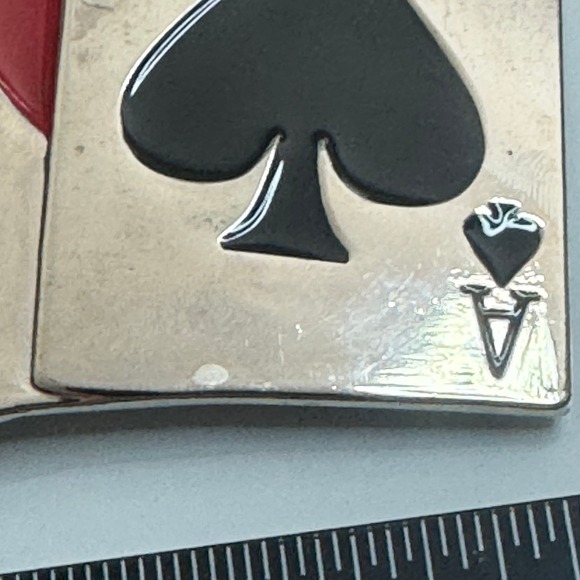 Four Aces Playing Card Belt Buckle Silver Tone‎ Poker Card Design - Picture 8 of 13